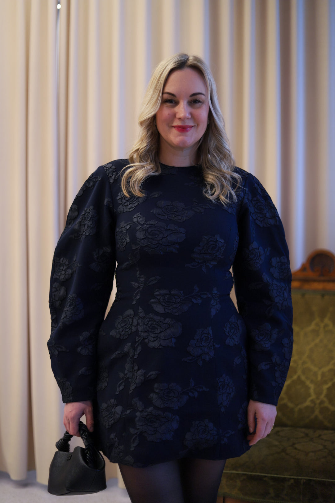 Jacquard Mini Dress Sky Captain Dark Blue