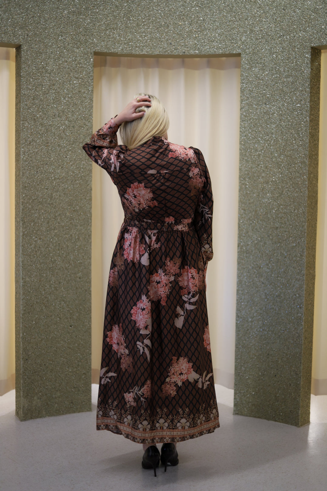 Nova Botanical Border Dress Black