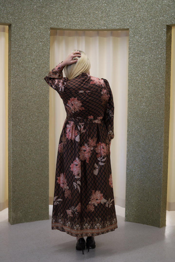 Nova Botanical Border Dress Black