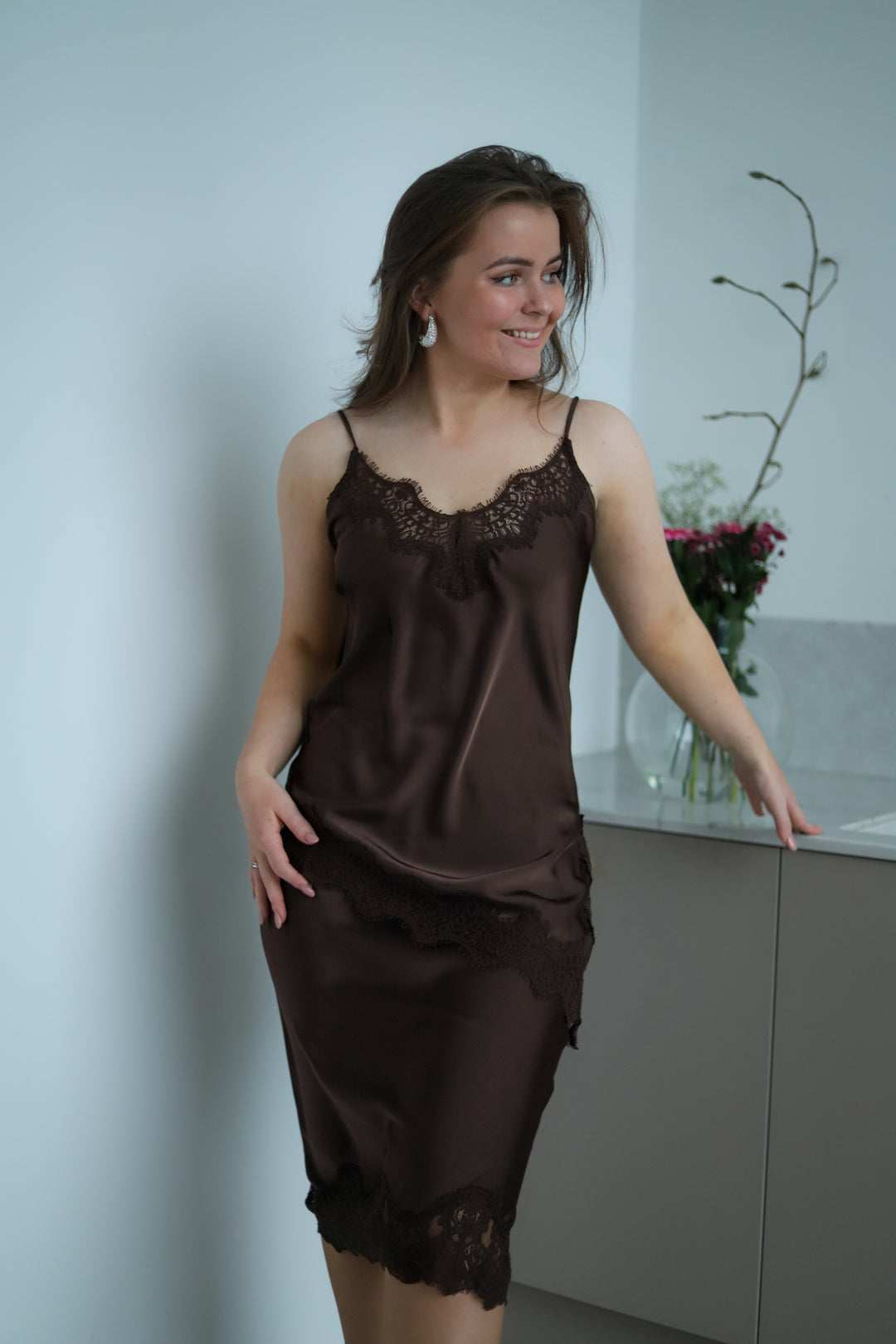 Naomi Asym Lingerie Top Mocca