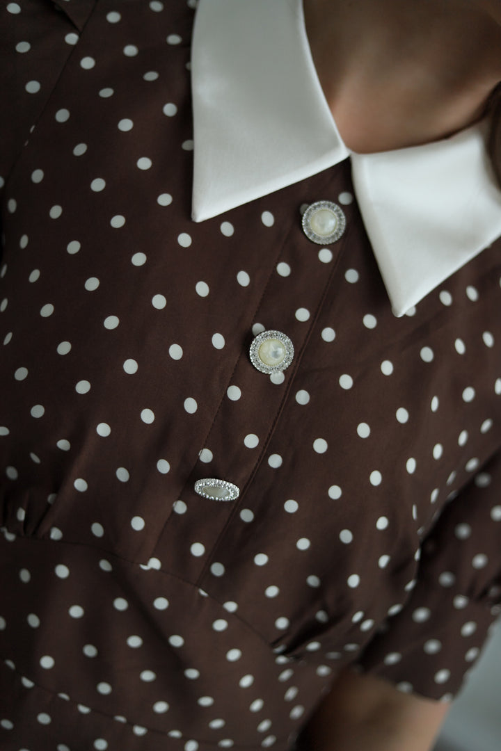 Dots Brown Dress Beauty Dots
