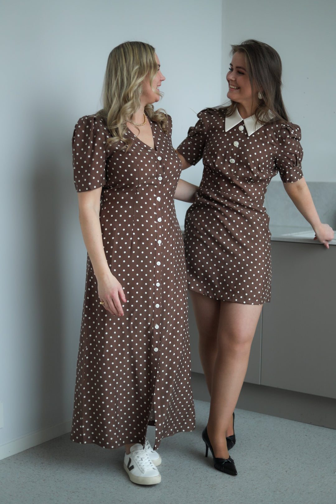 Dots Brown Dress Beauty Dots