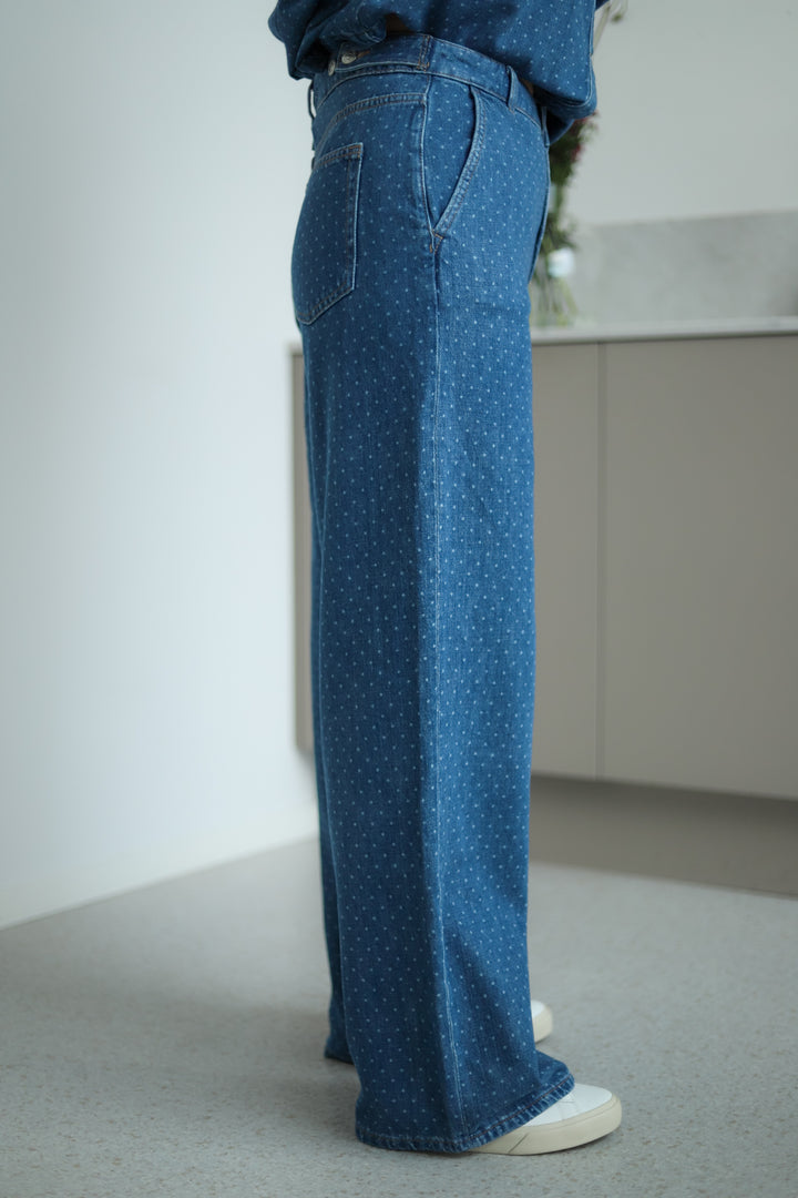 Jace Jeans Mid Blue Dot