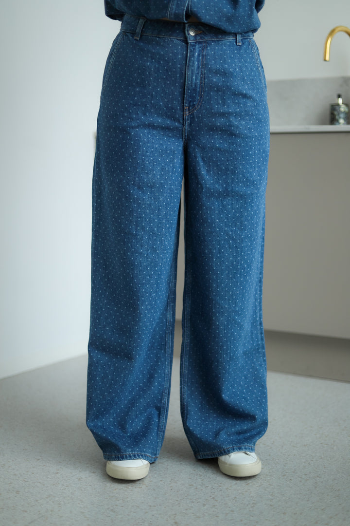 Jace Jeans Mid Blue Dot
