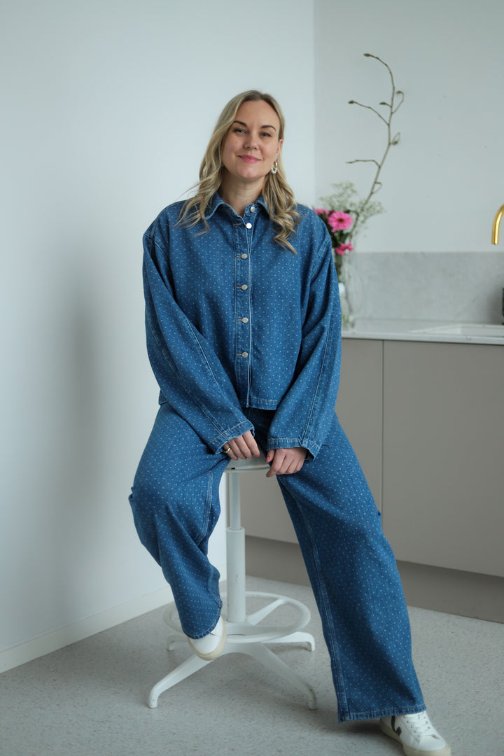 Jace Jeans Mid Blue Dot
