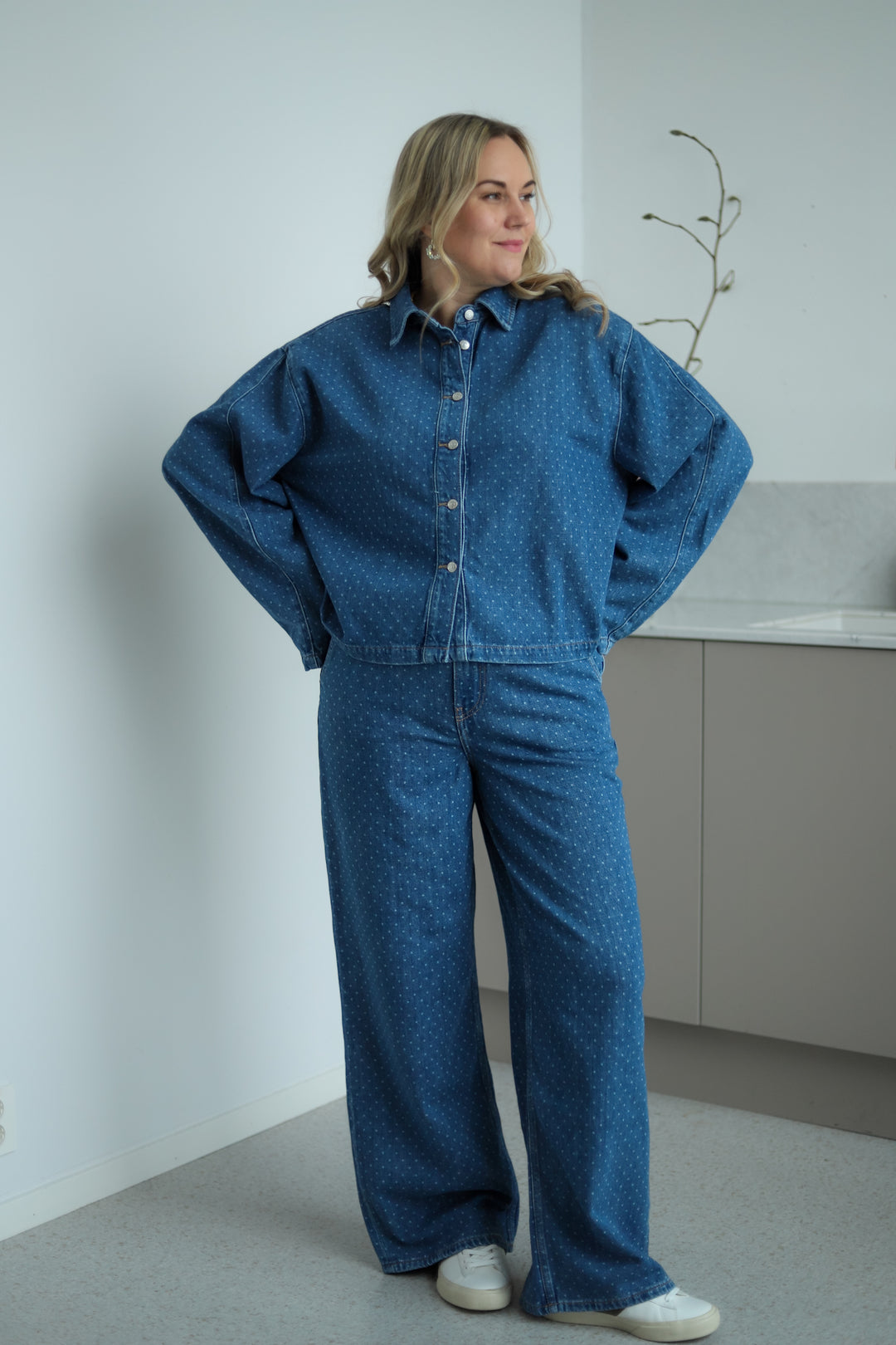 Jace Jeans Mid Blue Dot