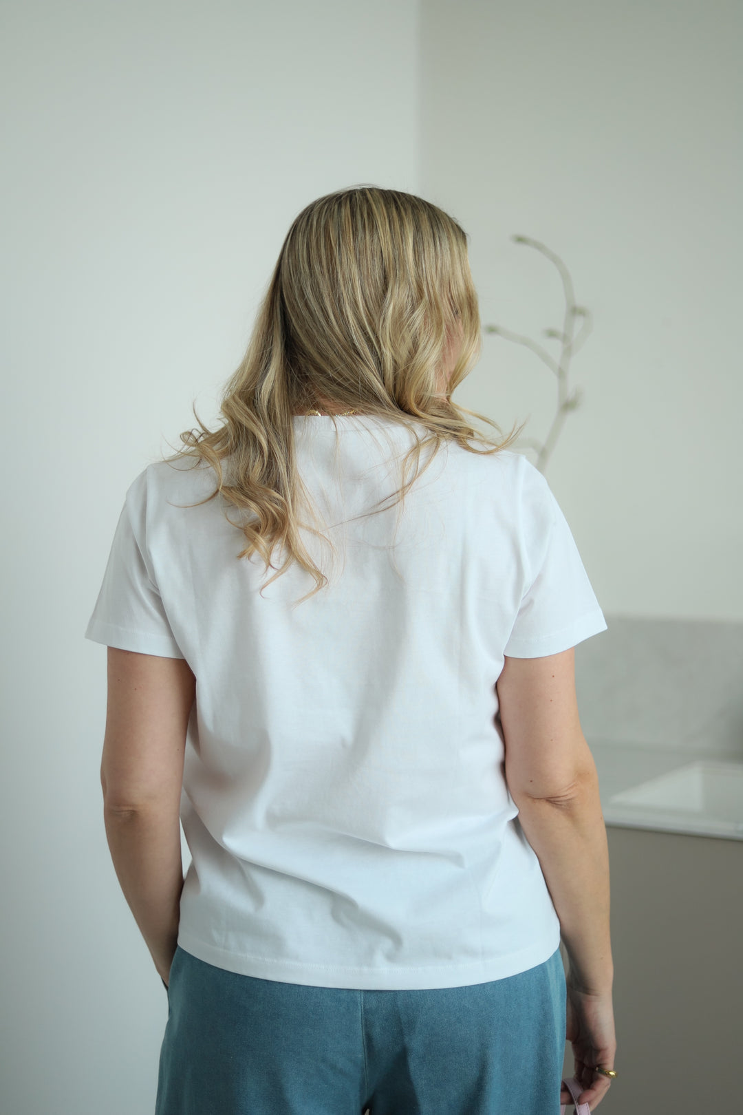 Basic Cotton Jersey T-shirt Bright White