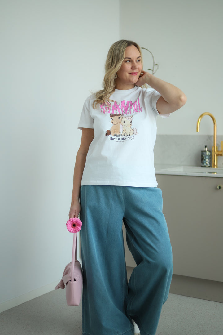 Basic Cotton Jersey T-shirt Bright White