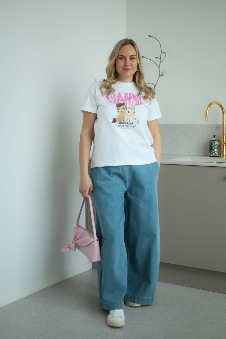 Basic Cotton Jersey T-shirt Bright White
