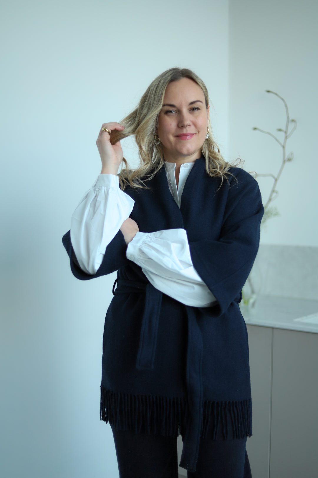 Akila Lambswool Jacket Navy