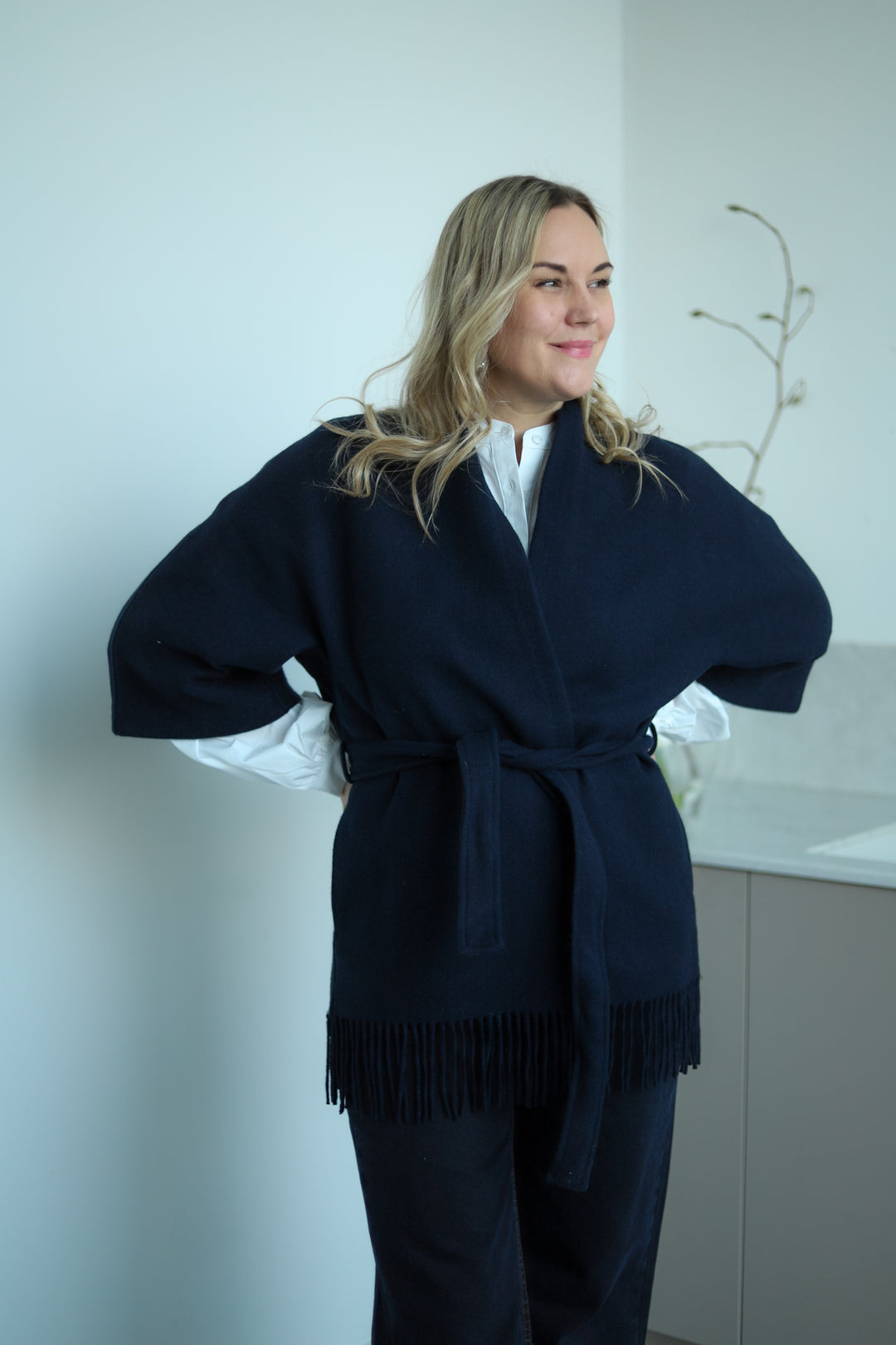 Akila Lambswool Jacket Navy
