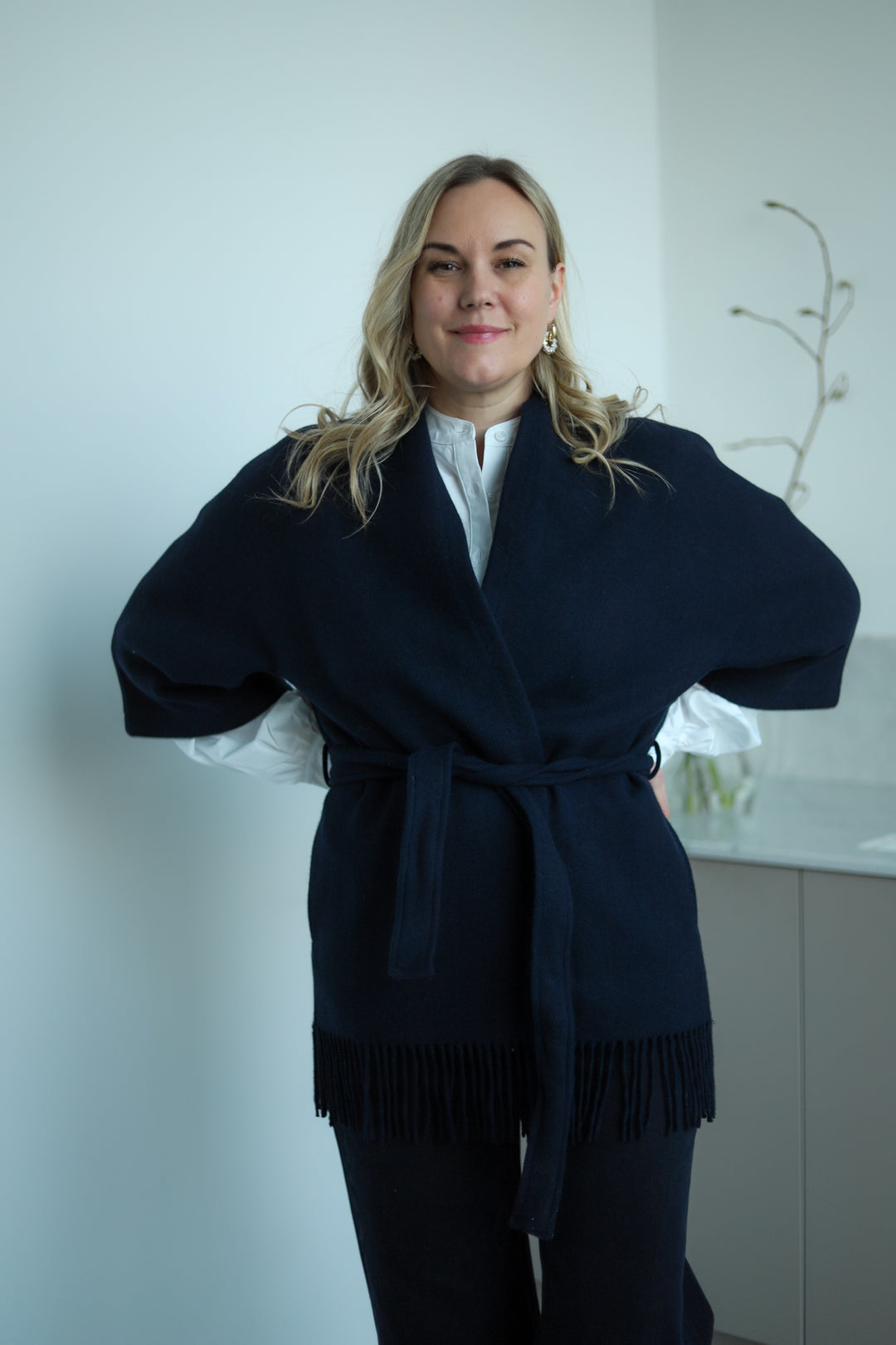 Akila Lambswool Jacket Navy