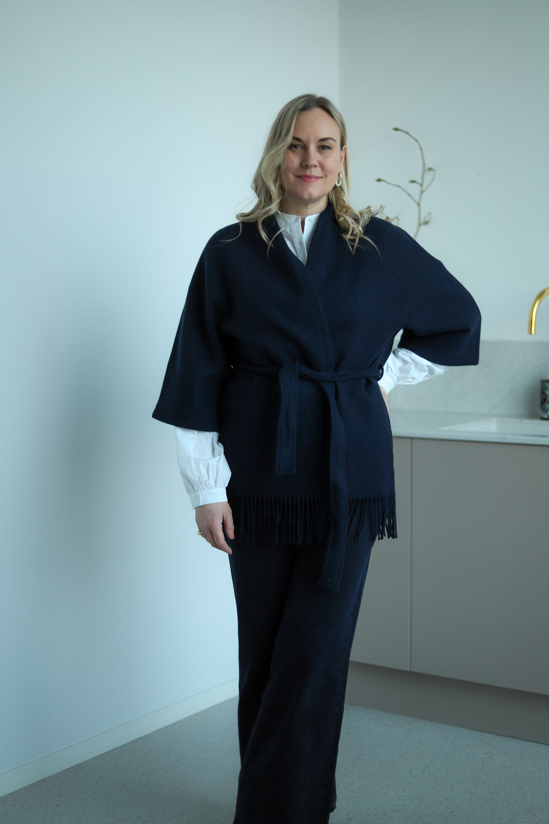 Akila Lambswool Jacket Navy