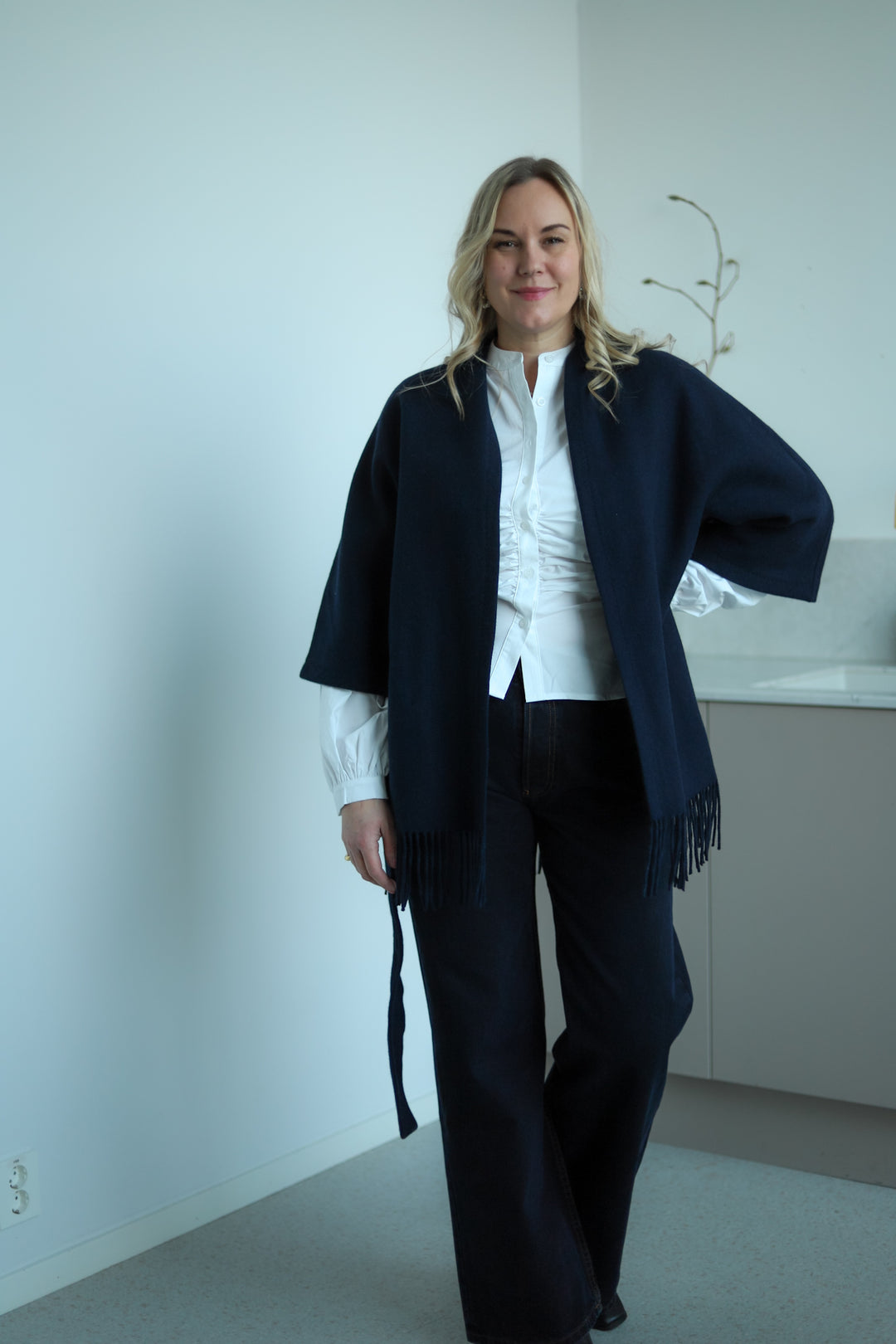 Akila Lambswool Jacket Navy