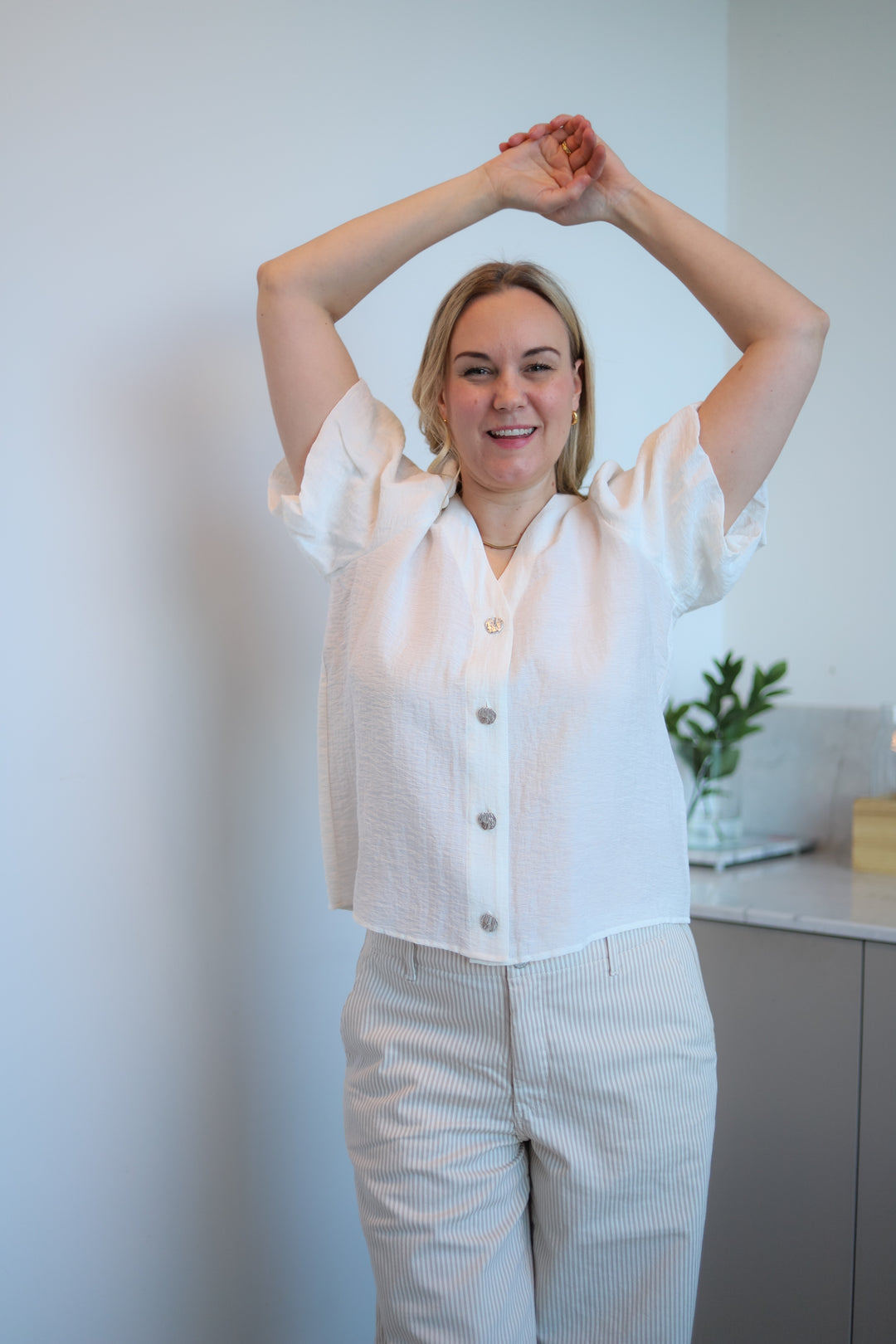 Palina Blouse Star White