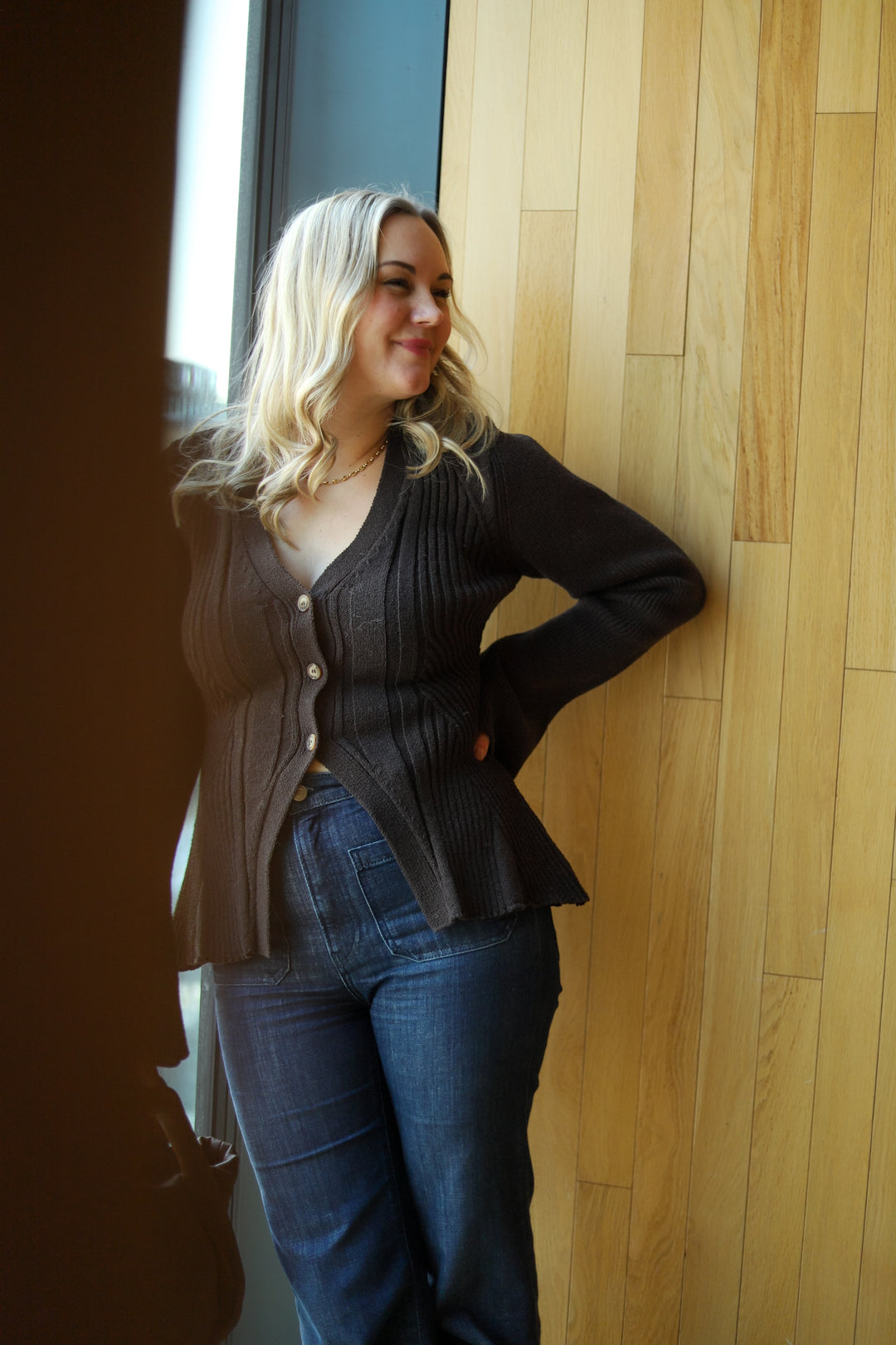 Lugo Cardigan Dark Brown