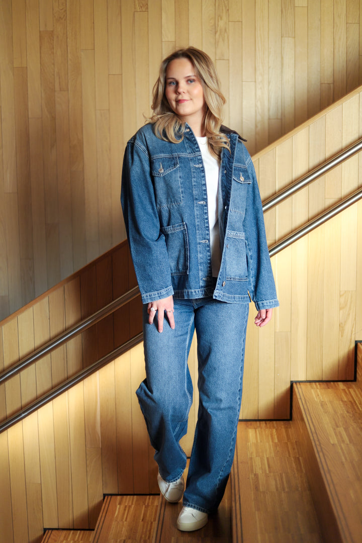 W Wide Jeans Blue