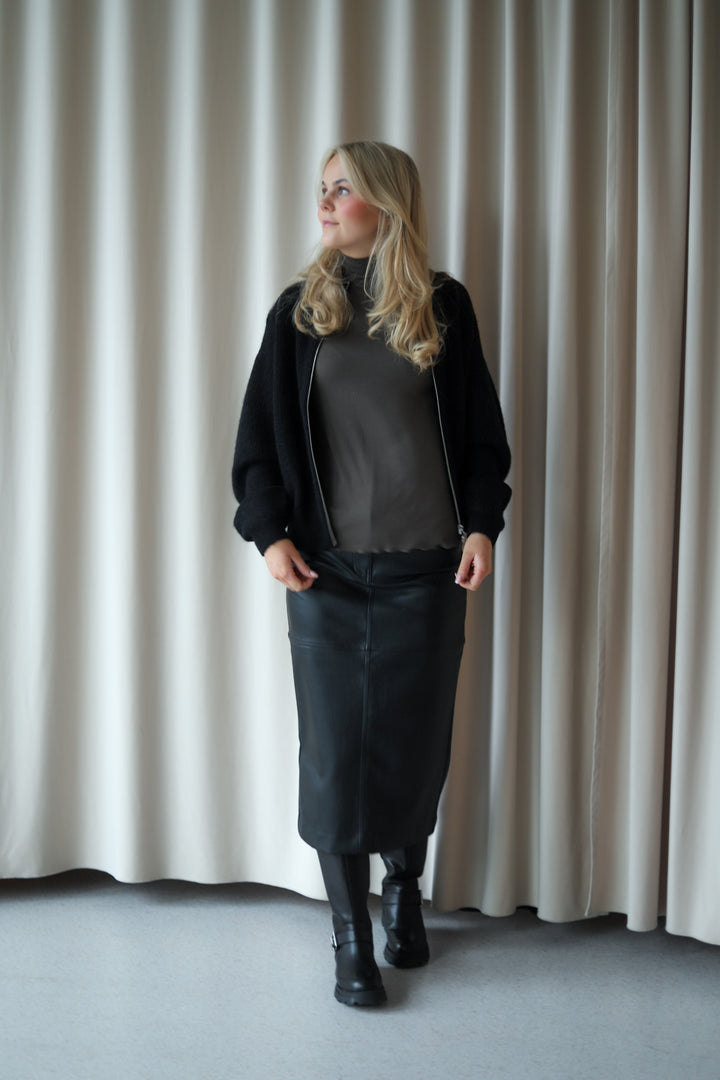 Ancona Faux Leather Black