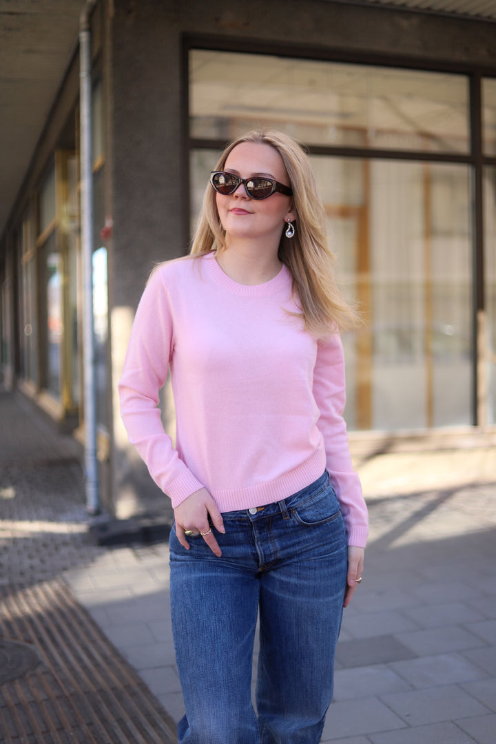 Cashmere Crewneck Sweater Pink