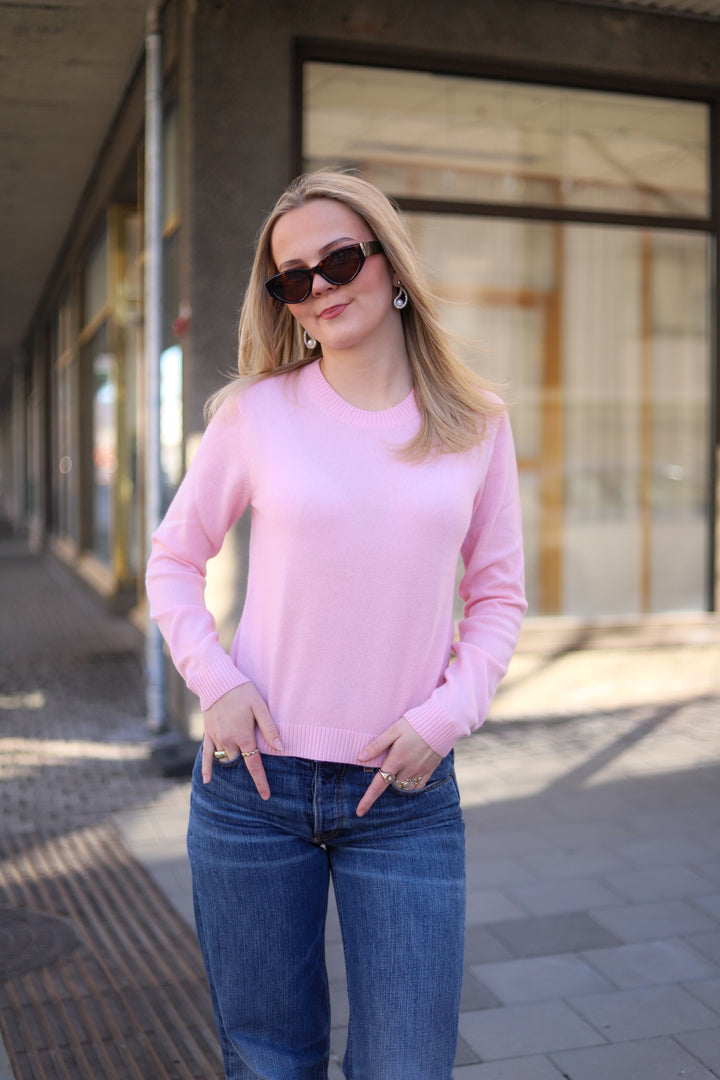 Cashmere Crewneck Sweater Pink