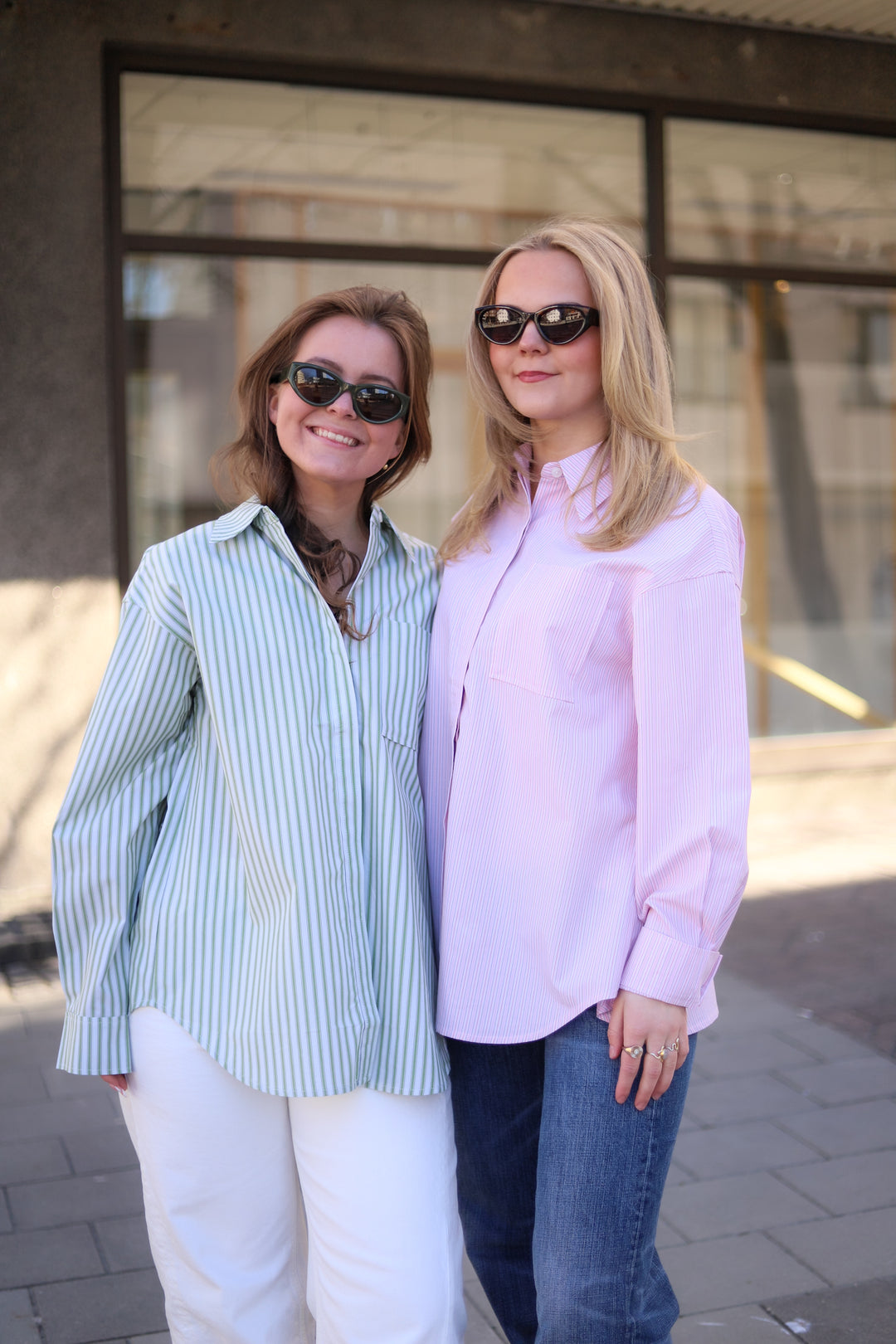 Loose Stripe Shirt Pink Mix