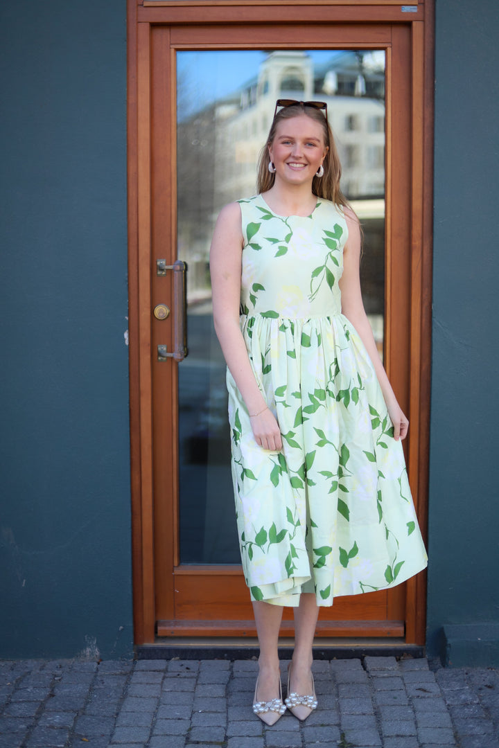 Taffeta Midi Dress Soft Pastel