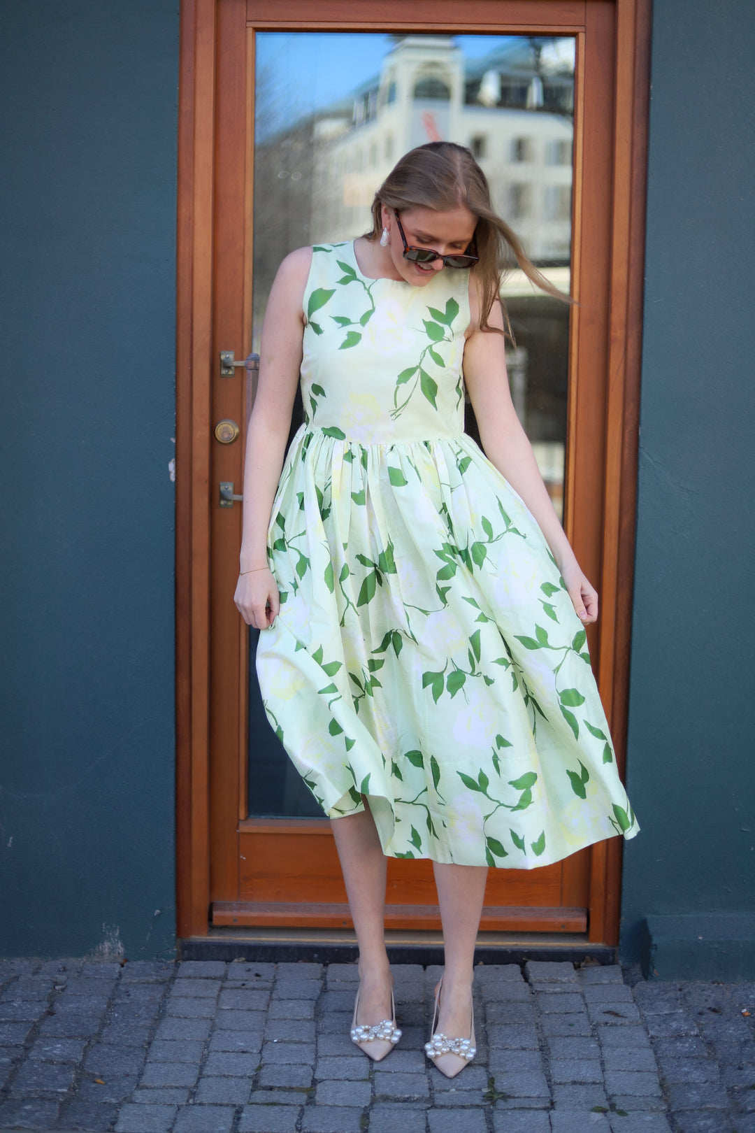 Taffeta Midi Dress Soft Pastel