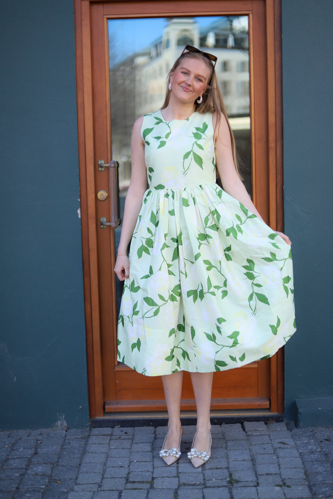 Taffeta Midi Dress Soft Pastel