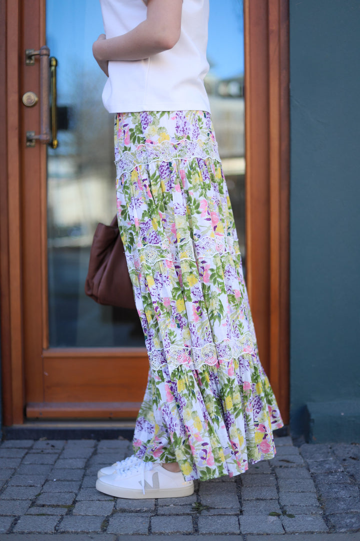 Cotton Slub Skirt Summer Lilacs