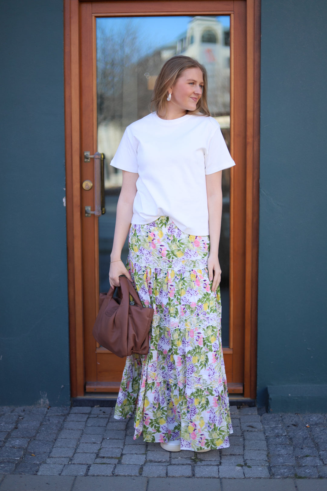 Cotton Slub Skirt Summer Lilacs