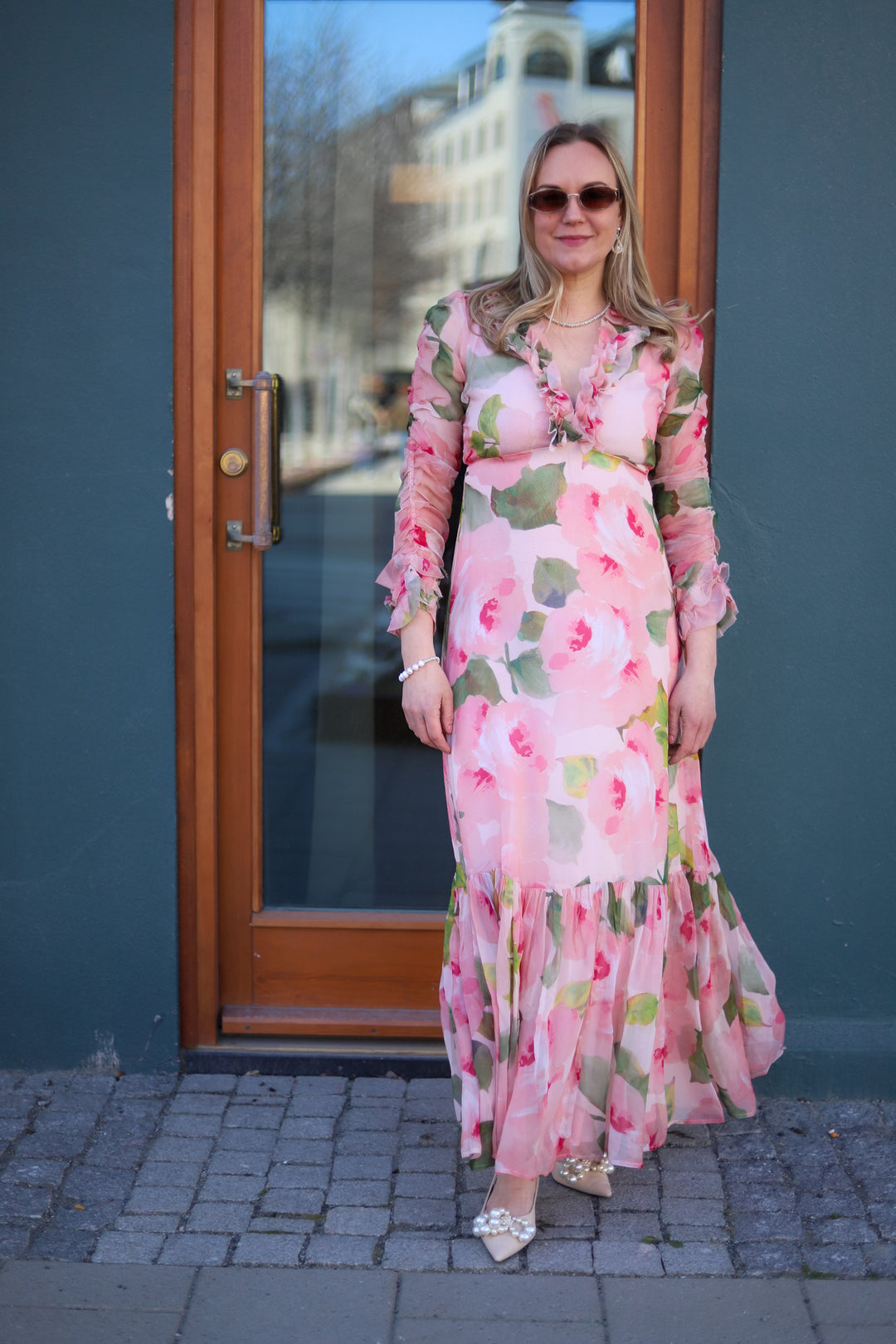 Organza Ruffle Dress Rosette