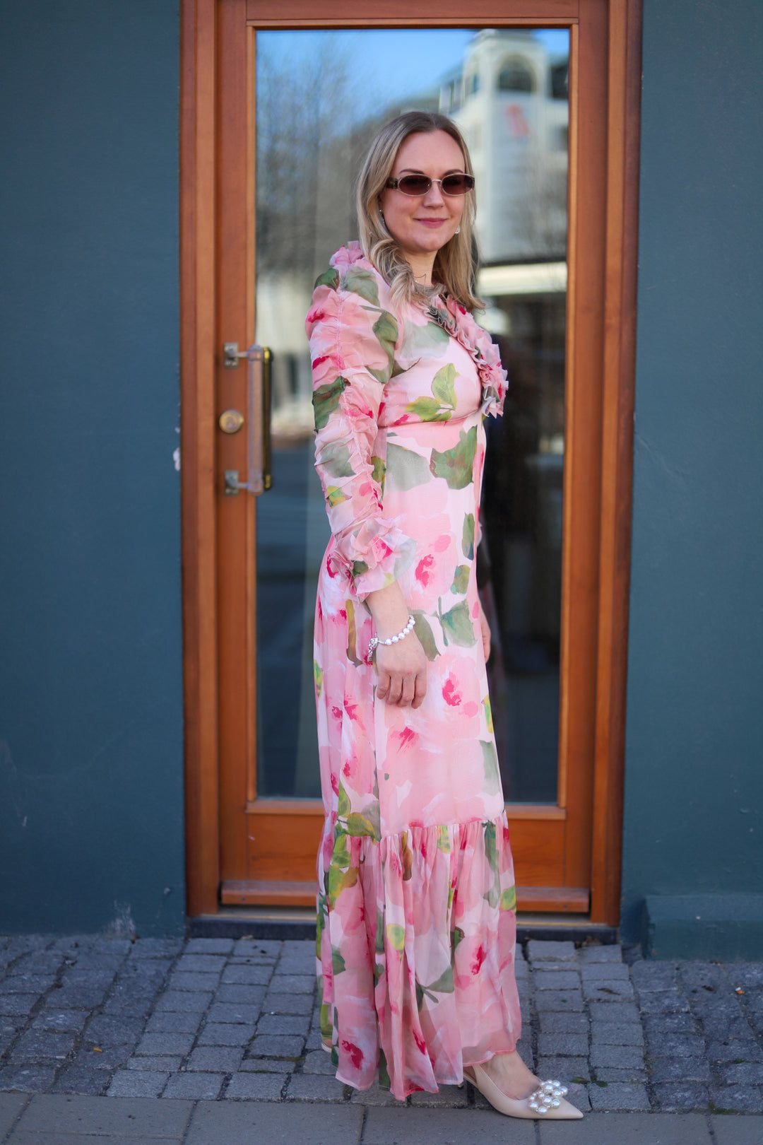 Organza Ruffle Dress Rosette