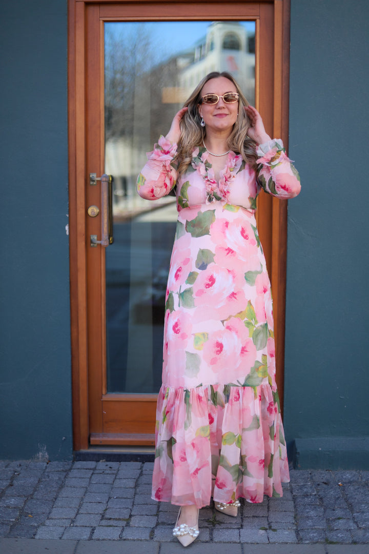 Organza Ruffle Dress Rosette
