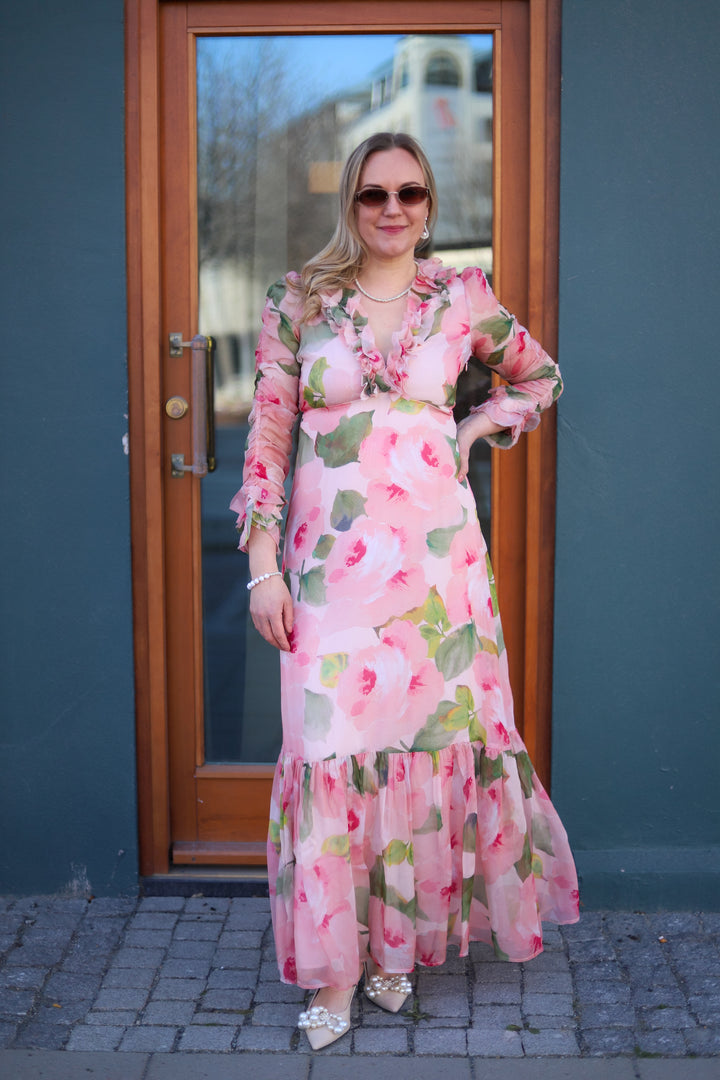 Organza Ruffle Dress Rosette