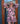 Cotton Slub V-Neck Dress Rose Bouquet