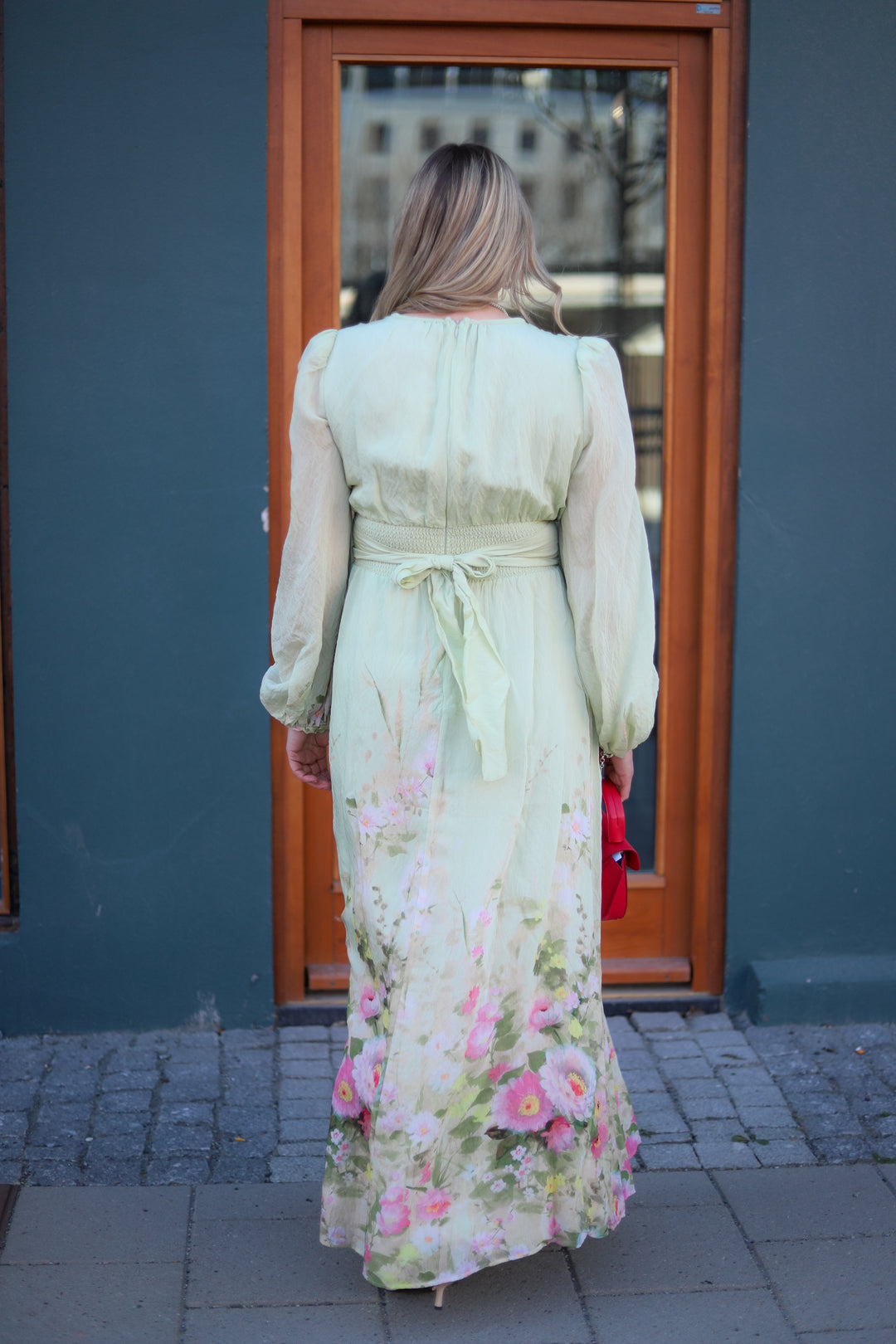 Viscose V-Neck Dress Growing Garden
