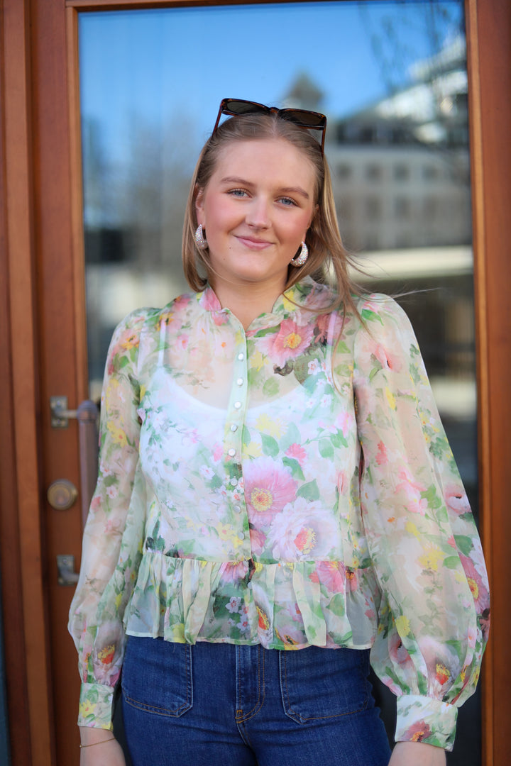 Organza Shirt Watercolour Dreams