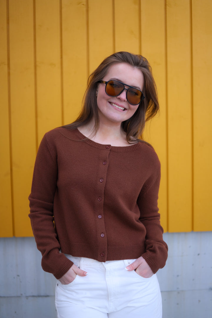 Astrid Cash Cardigan Brown