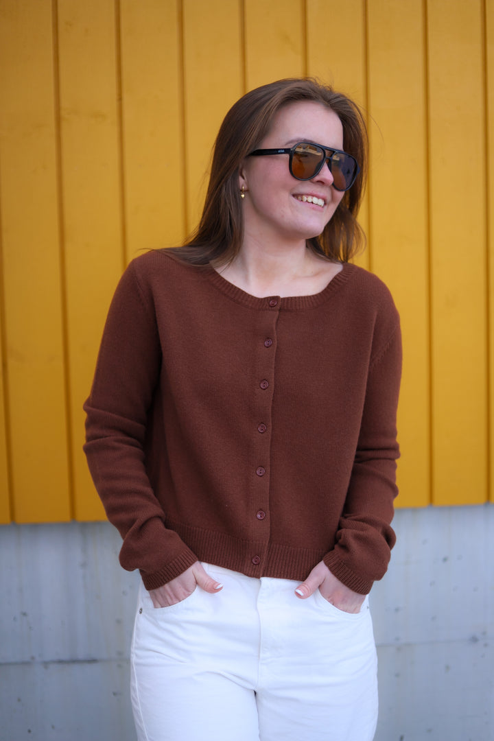 Astrid Cash Cardigan Brown