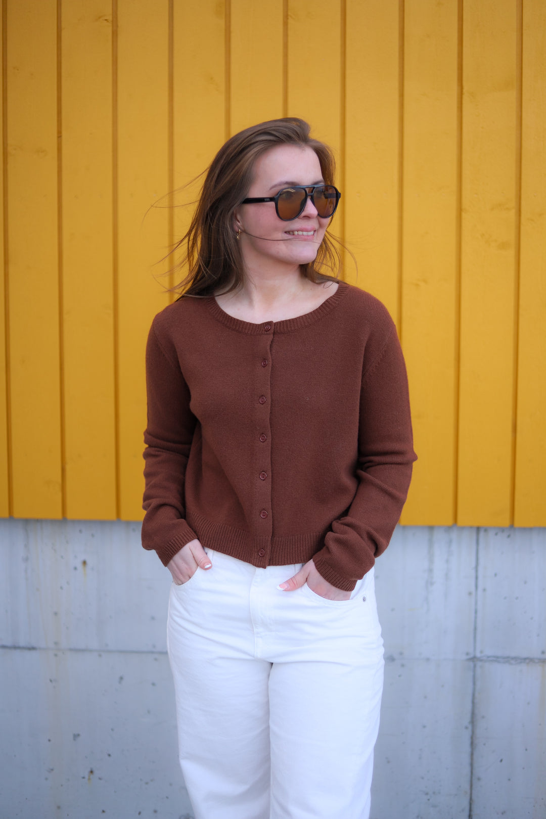 Astrid Cash Cardigan Brown