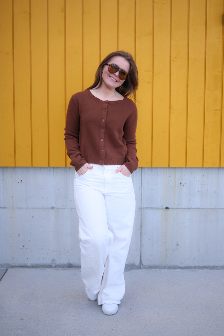 Astrid Cash Cardigan Brown