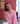 Boxy Mohair V-Neck Sweater Pink Mix