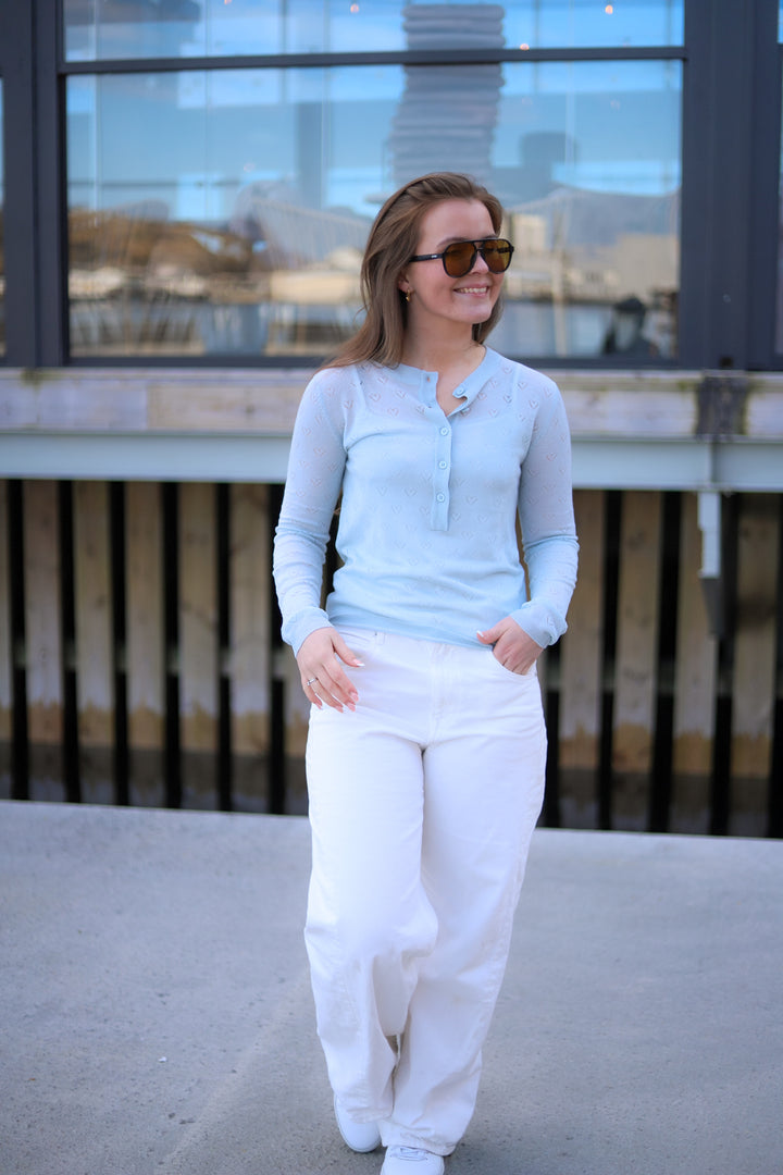 Cove Pointelle Light Blue