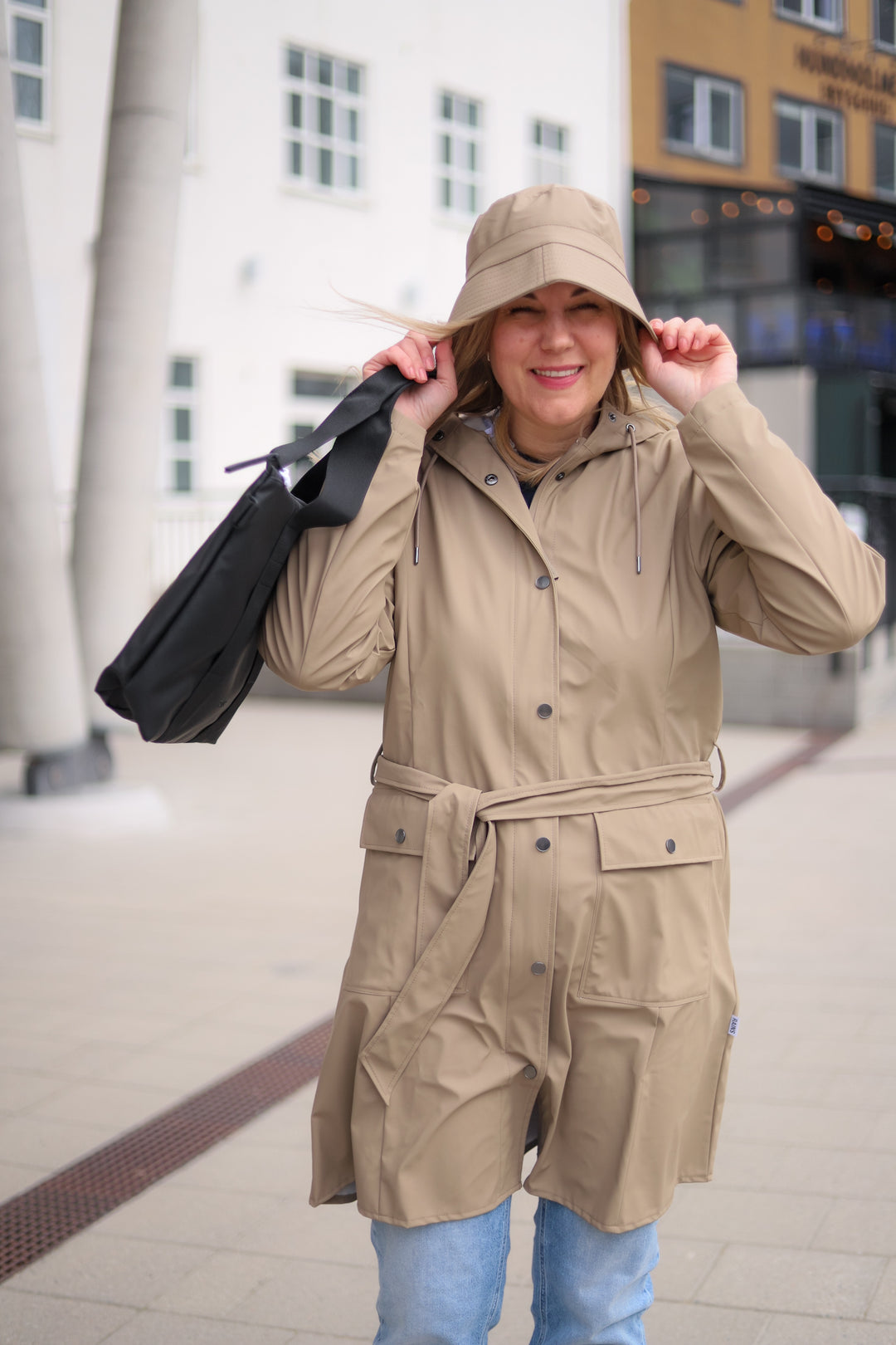 Curve Long Jacket W3 Beige