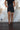 Short Suiting Skirt Black Pinstripe
