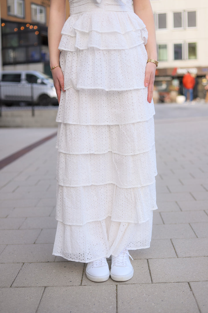 Morris Emb Skirt Off White