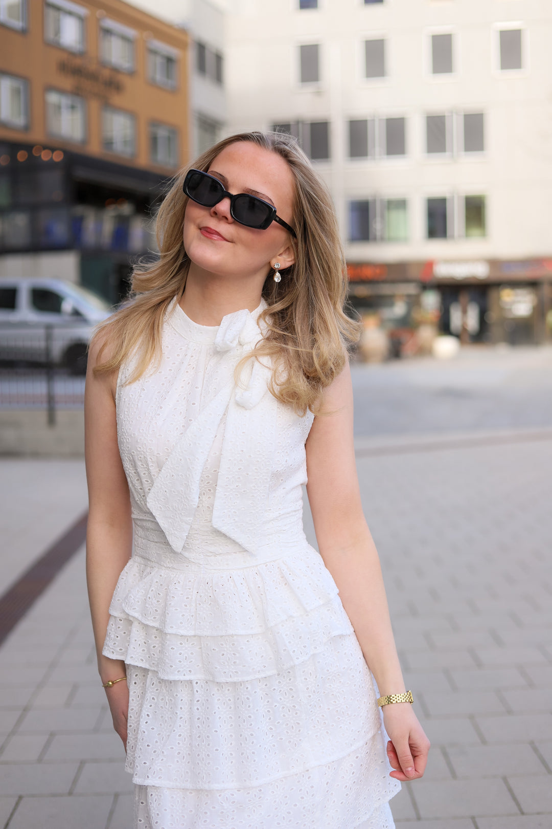 Ansol Emb Top Off White