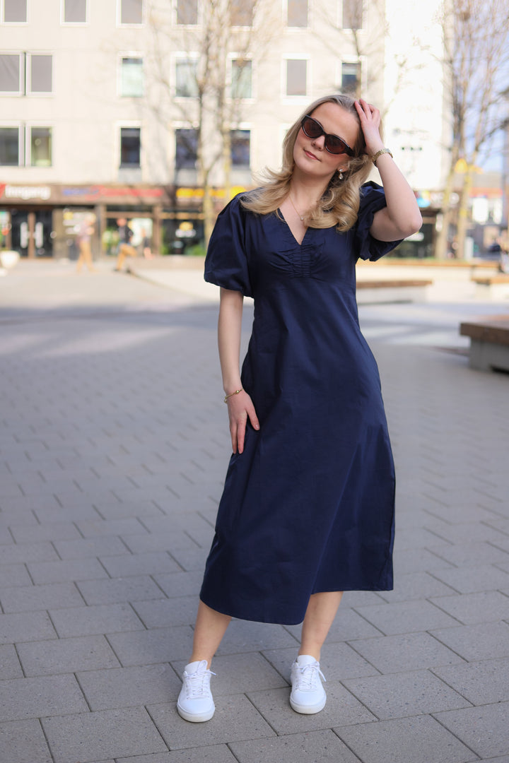 Illana Poplin Dress navy