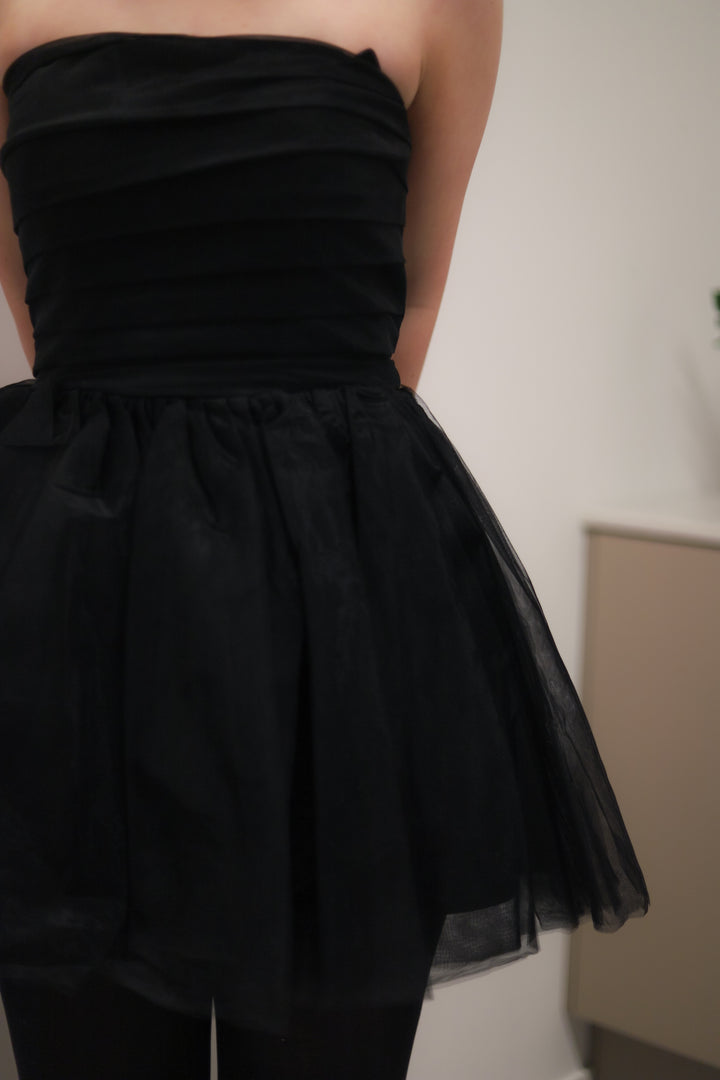 Swan Dress Short Black
