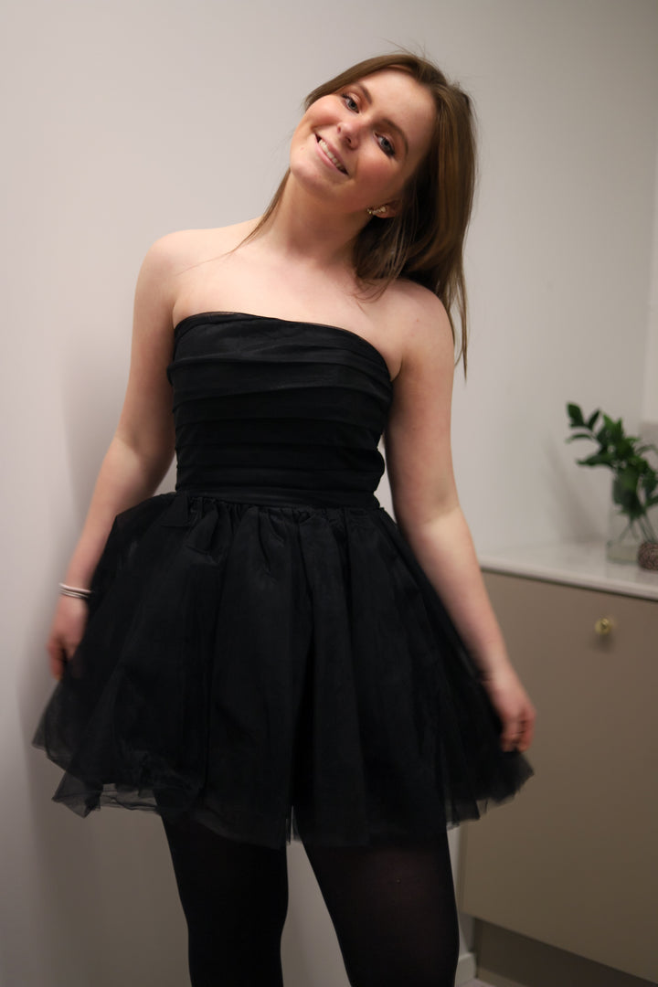 Swan Dress Short Black